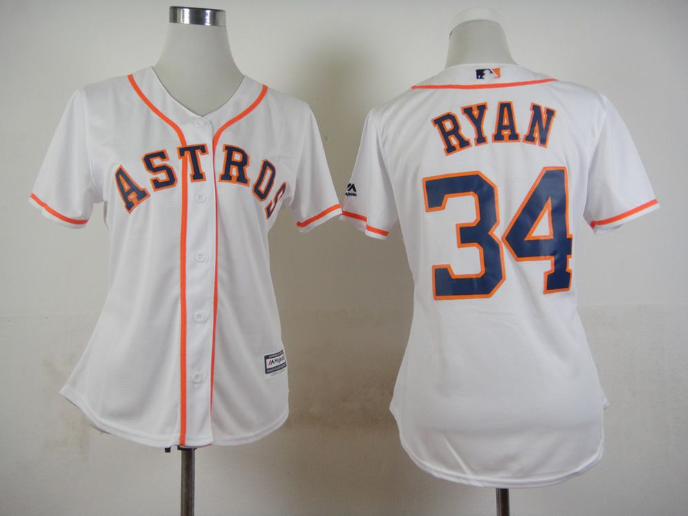 Women Houston Astros 34 Ryan White MLB Jerseys